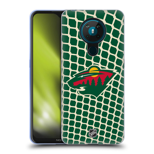 NHL Minnesota Wild Net Pattern Soft Gel Case for Nokia 5.3