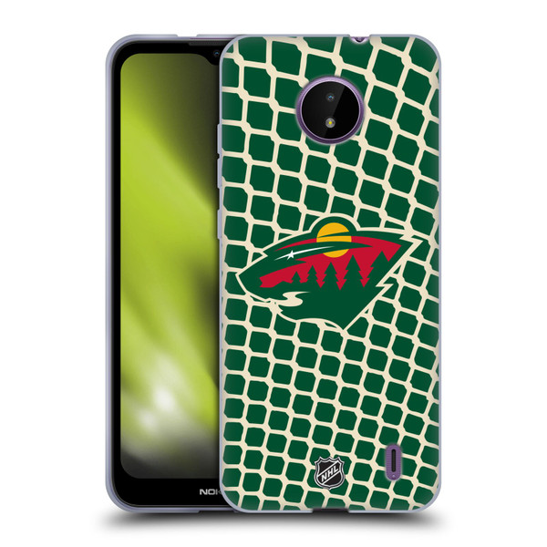 NHL Minnesota Wild Net Pattern Soft Gel Case for Nokia C10 / C20