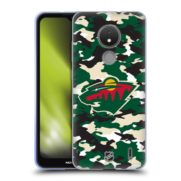 NHL Minnesota Wild Camouflage Soft Gel Case for Nokia C21