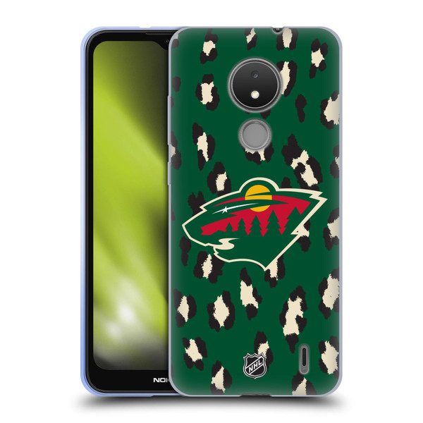 NHL Minnesota Wild Leopard Patten Soft Gel Case for Nokia C21