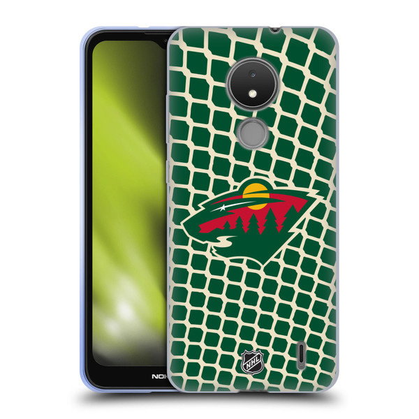 NHL Minnesota Wild Net Pattern Soft Gel Case for Nokia C21