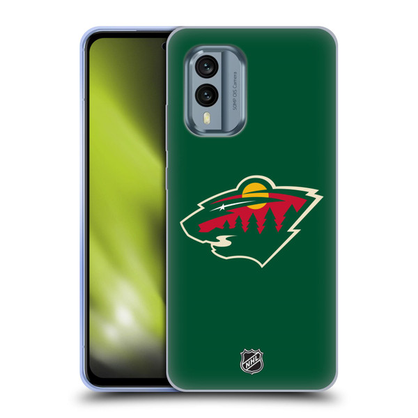 NHL Minnesota Wild Plain Soft Gel Case for Nokia X30