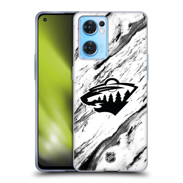 NHL Minnesota Wild Marble Soft Gel Case for OPPO Reno7 5G / Find X5 Lite