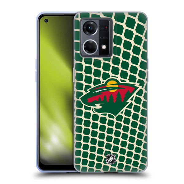 NHL Minnesota Wild Net Pattern Soft Gel Case for OPPO Reno8 4G