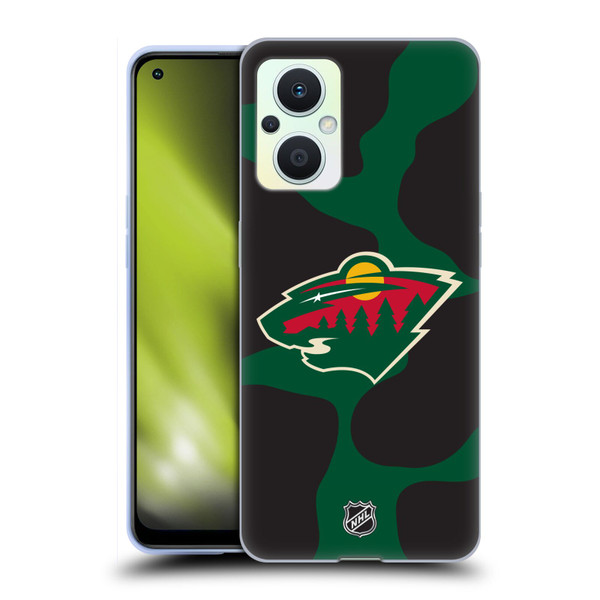 NHL Minnesota Wild Cow Pattern Soft Gel Case for OPPO Reno8 Lite