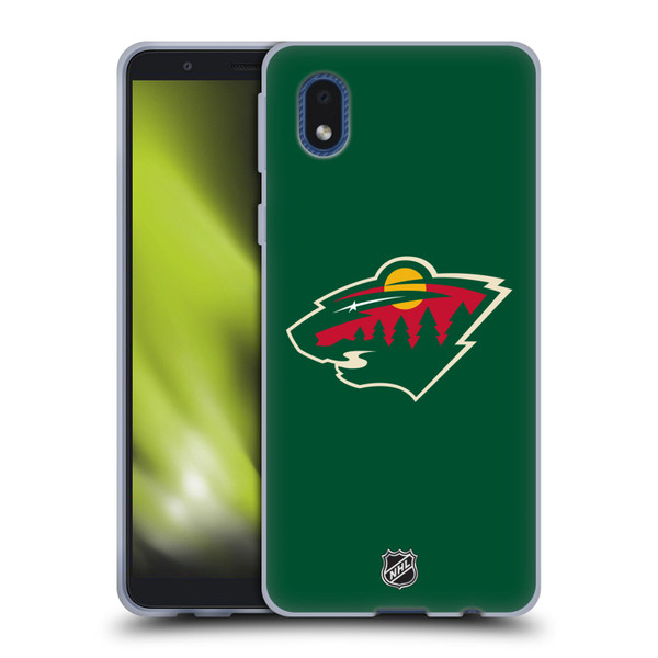 NHL Minnesota Wild Plain Soft Gel Case for Samsung Galaxy A01 Core (2020)