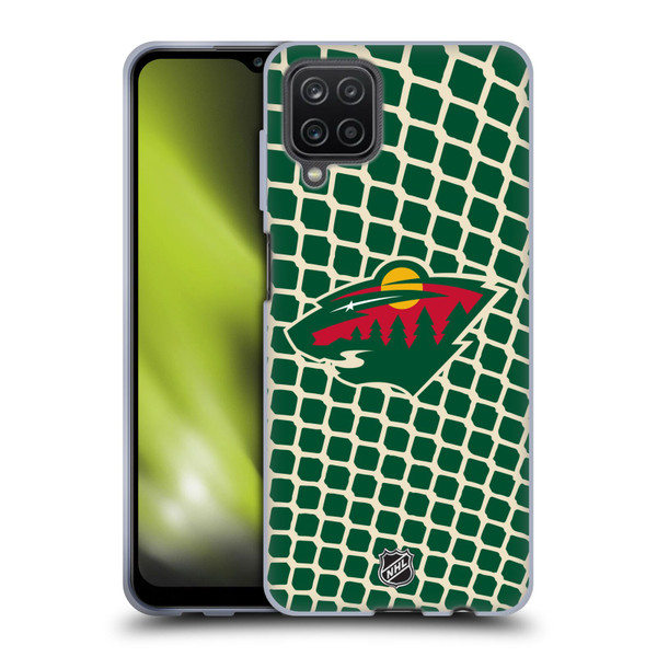 NHL Minnesota Wild Net Pattern Soft Gel Case for Samsung Galaxy A12 (2020)
