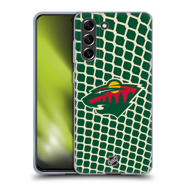 NHL Minnesota Wild Net Pattern Soft Gel Case for Samsung Galaxy S21 FE 5G