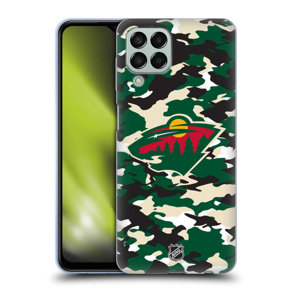 NHL Minnesota Wild Camouflage Soft Gel Case for Samsung Galaxy M33 (2022)