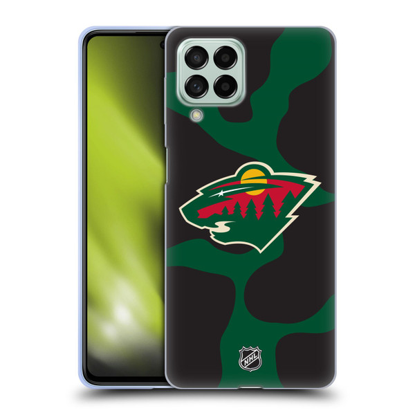 NHL Minnesota Wild Cow Pattern Soft Gel Case for Samsung Galaxy M53 (2022)