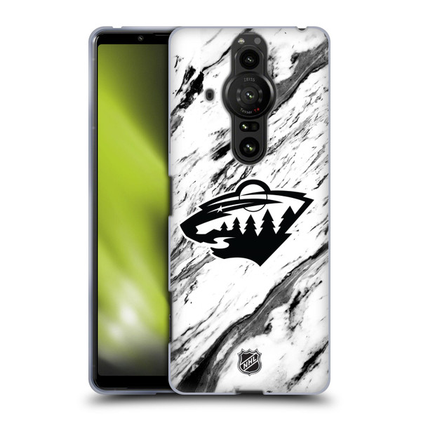 NHL Minnesota Wild Marble Soft Gel Case for Sony Xperia Pro-I