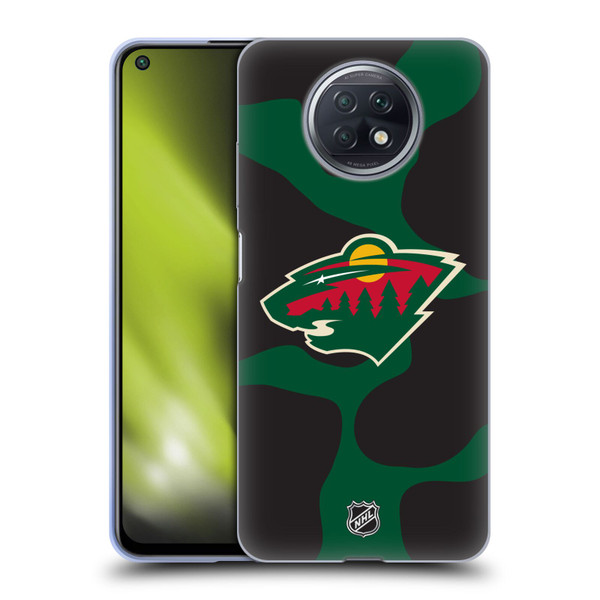 NHL Minnesota Wild Cow Pattern Soft Gel Case for Xiaomi Redmi Note 9T 5G
