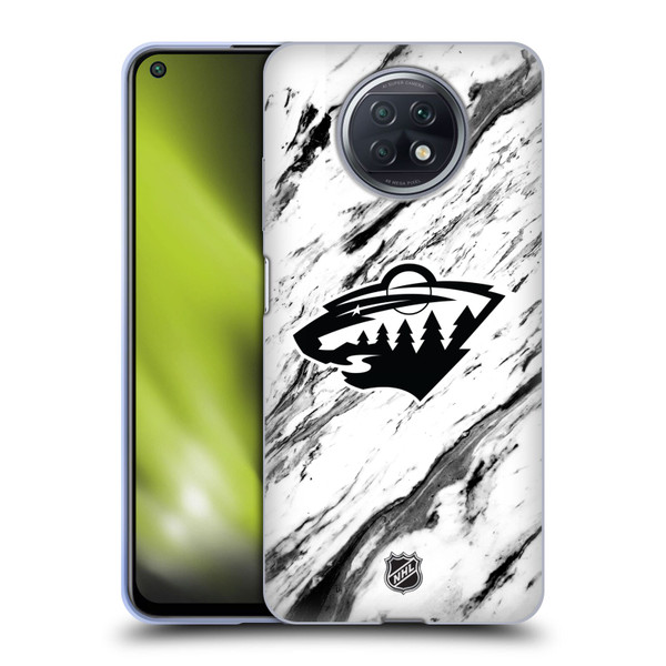 NHL Minnesota Wild Marble Soft Gel Case for Xiaomi Redmi Note 9T 5G