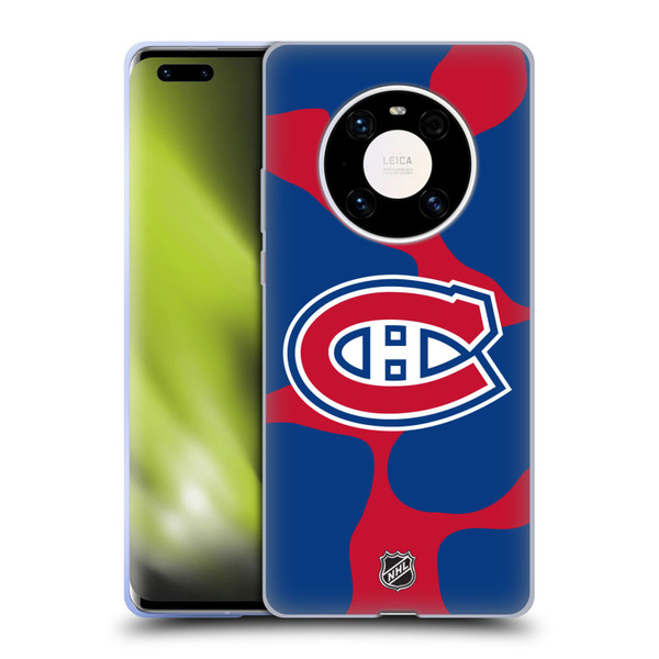 NHL Montreal Canadiens Cow Pattern Soft Gel Case for Huawei Mate 40 Pro 5G
