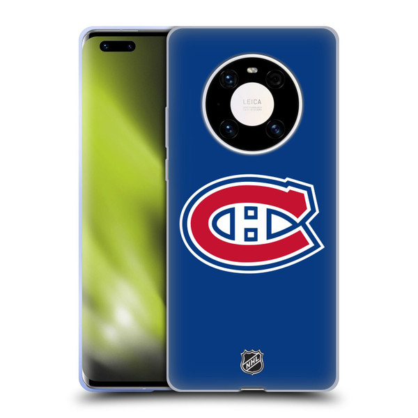 NHL Montreal Canadiens Plain Soft Gel Case for Huawei Mate 40 Pro 5G