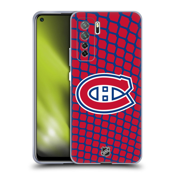 NHL Montreal Canadiens Net Pattern Soft Gel Case for Huawei Nova 7 SE/P40 Lite 5G