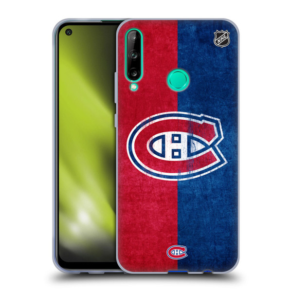 NHL Montreal Canadiens Half Distressed Soft Gel Case for Huawei P40 lite E