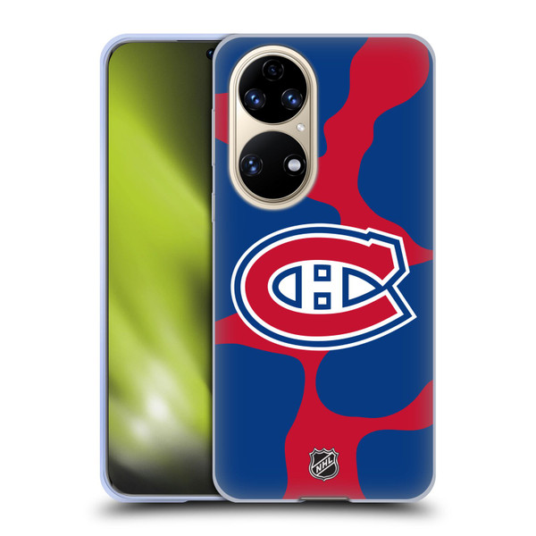 NHL Montreal Canadiens Cow Pattern Soft Gel Case for Huawei P50