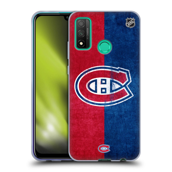 NHL Montreal Canadiens Half Distressed Soft Gel Case for Huawei P Smart (2020)