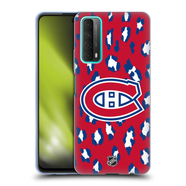 NHL Montreal Canadiens Leopard Pattern Soft Gel Case for Huawei P Smart (2021)