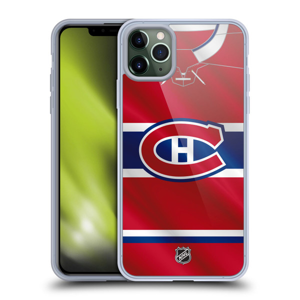 NHL Montreal Canadiens Jersey Soft Gel Case for Apple iPhone 11 Pro Max