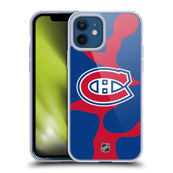 NHL Montreal Canadiens Cow Pattern Soft Gel Case for Apple iPhone 12 / iPhone 12 Pro