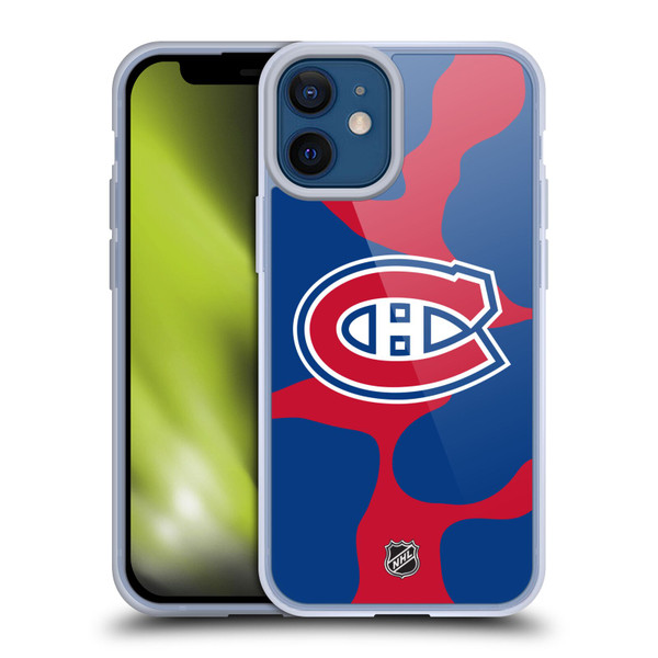 NHL Montreal Canadiens Cow Pattern Soft Gel Case for Apple iPhone 12 Mini