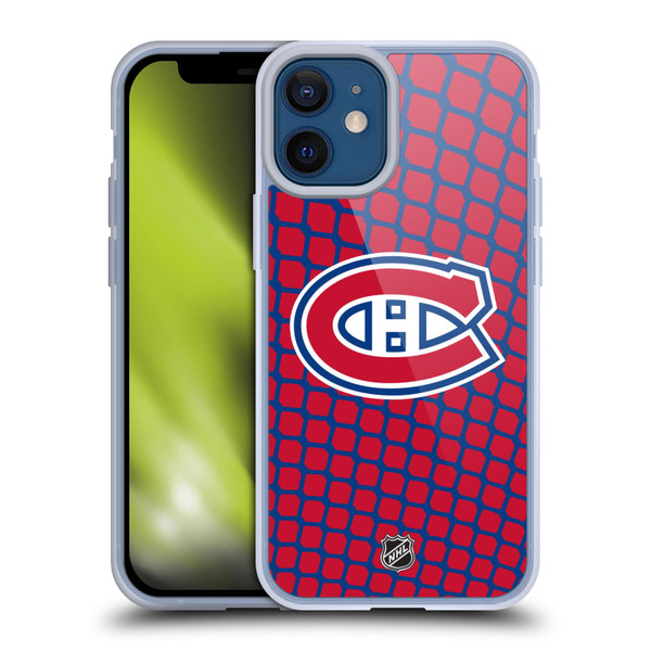 NHL Montreal Canadiens Net Pattern Soft Gel Case for Apple iPhone 12 Mini