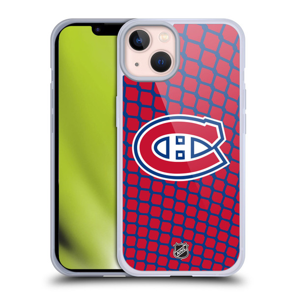 NHL Montreal Canadiens Net Pattern Soft Gel Case for Apple iPhone 13
