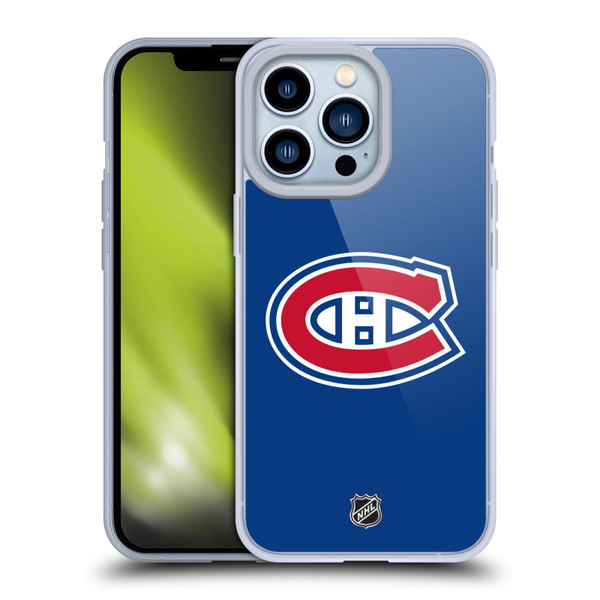 NHL Montreal Canadiens Plain Soft Gel Case for Apple iPhone 13 Pro