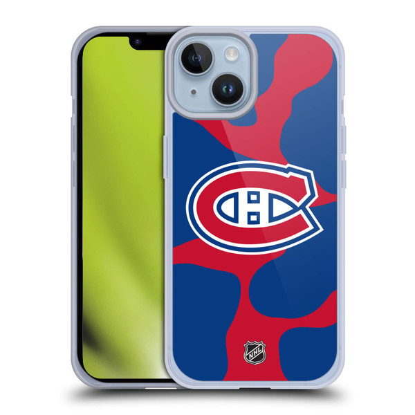 NHL Montreal Canadiens Cow Pattern Soft Gel Case for Apple iPhone 14