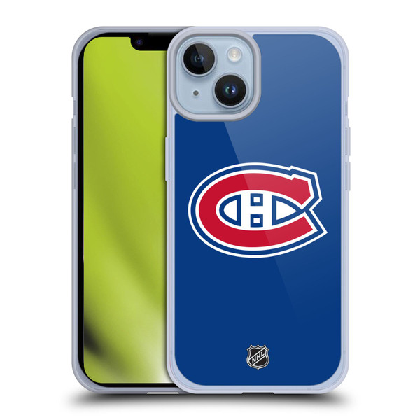 NHL Montreal Canadiens Plain Soft Gel Case for Apple iPhone 14