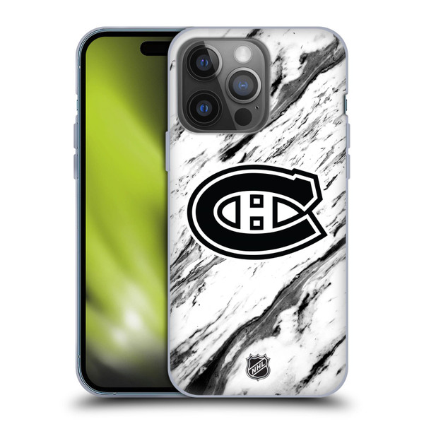 NHL Montreal Canadiens Marble Soft Gel Case for Apple iPhone 14 Pro