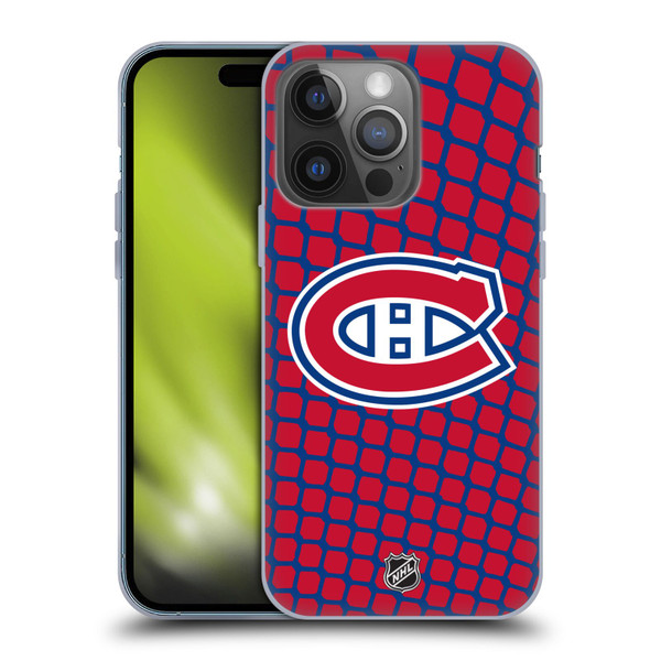 NHL Montreal Canadiens Net Pattern Soft Gel Case for Apple iPhone 14 Pro