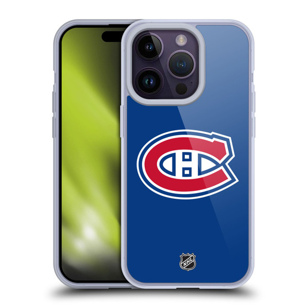 NHL Montreal Canadiens Plain Soft Gel Case for Apple iPhone 14 Pro