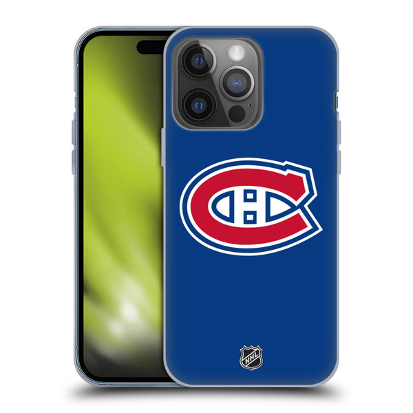 NHL Montreal Canadiens Plain Soft Gel Case for Apple iPhone 14 Pro