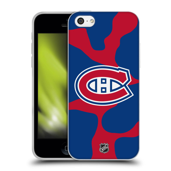 NHL Montreal Canadiens Cow Pattern Soft Gel Case for Apple iPhone 5c