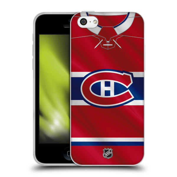 NHL Montreal Canadiens Jersey Soft Gel Case for Apple iPhone 5c
