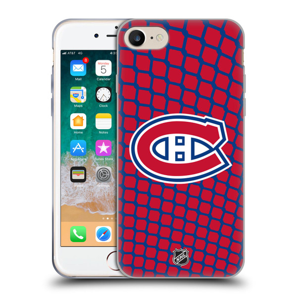 NHL Montreal Canadiens Net Pattern Soft Gel Case for Apple iPhone 7 / 8 / SE 2020 & 2022