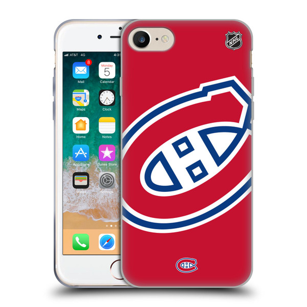 NHL Montreal Canadiens Oversized Soft Gel Case for Apple iPhone 7 / 8 / SE 2020 & 2022