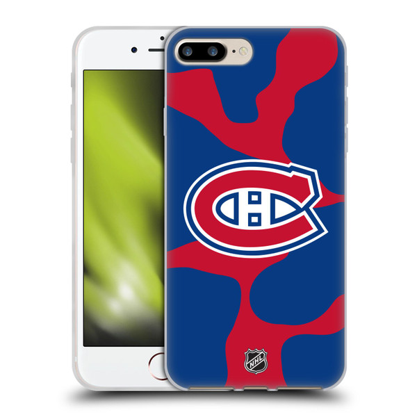 NHL Montreal Canadiens Cow Pattern Soft Gel Case for Apple iPhone 7 Plus / iPhone 8 Plus