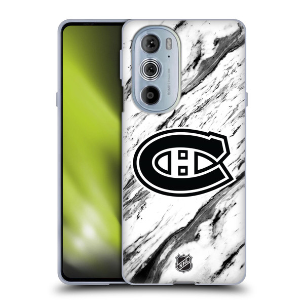 NHL Montreal Canadiens Marble Soft Gel Case for Motorola Edge X30