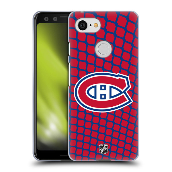 NHL Montreal Canadiens Net Pattern Soft Gel Case for Google Pixel 3
