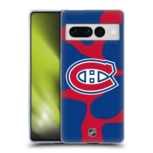 NHL Montreal Canadiens Cow Pattern Soft Gel Case for Google Pixel 7 Pro