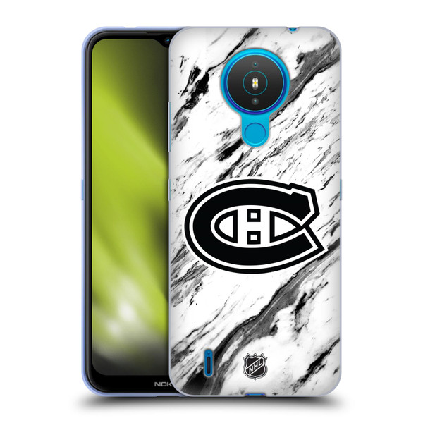 NHL Montreal Canadiens Marble Soft Gel Case for Nokia 1.4