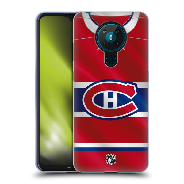 NHL Montreal Canadiens Jersey Soft Gel Case for Nokia 5.3