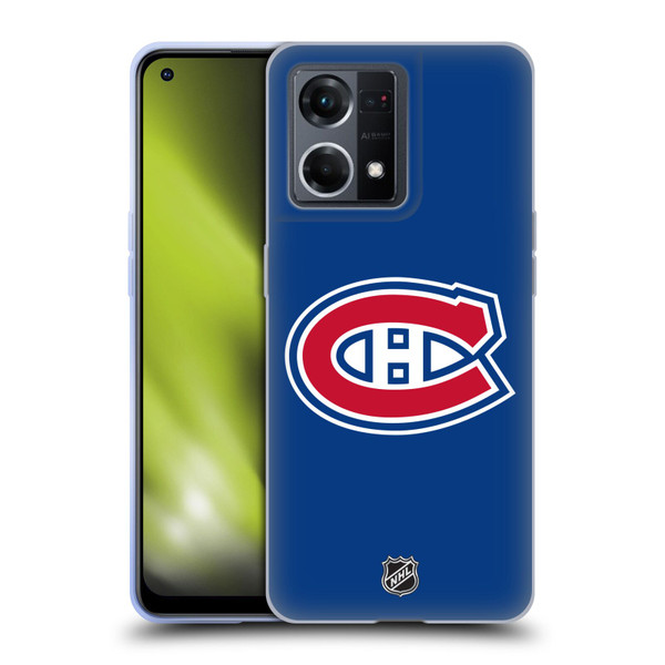 NHL Montreal Canadiens Plain Soft Gel Case for OPPO Reno8 4G