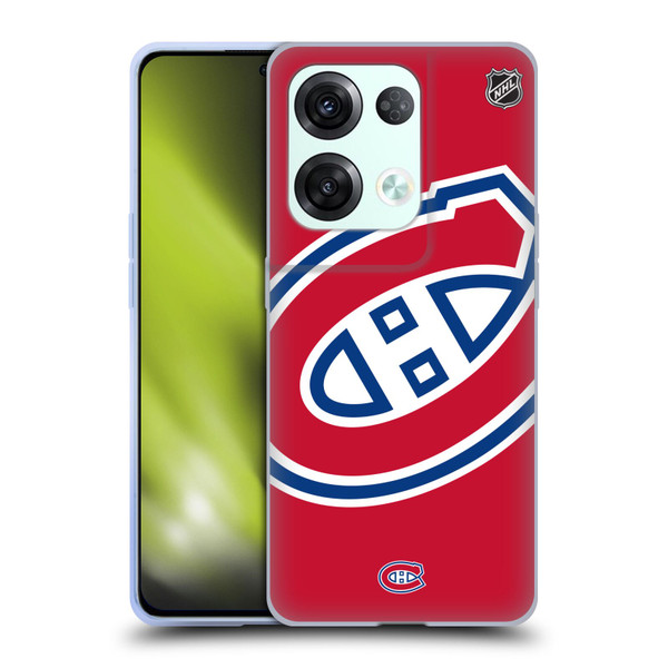 NHL Montreal Canadiens Oversized Soft Gel Case for OPPO Reno8 Pro