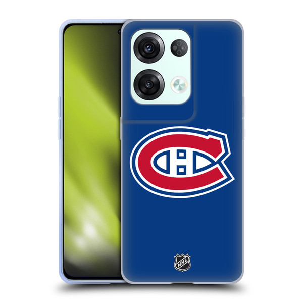 NHL Montreal Canadiens Plain Soft Gel Case for OPPO Reno8 Pro