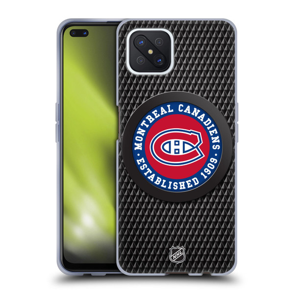 NHL Montreal Canadiens Puck Texture Soft Gel Case for OPPO Reno4 Z 5G